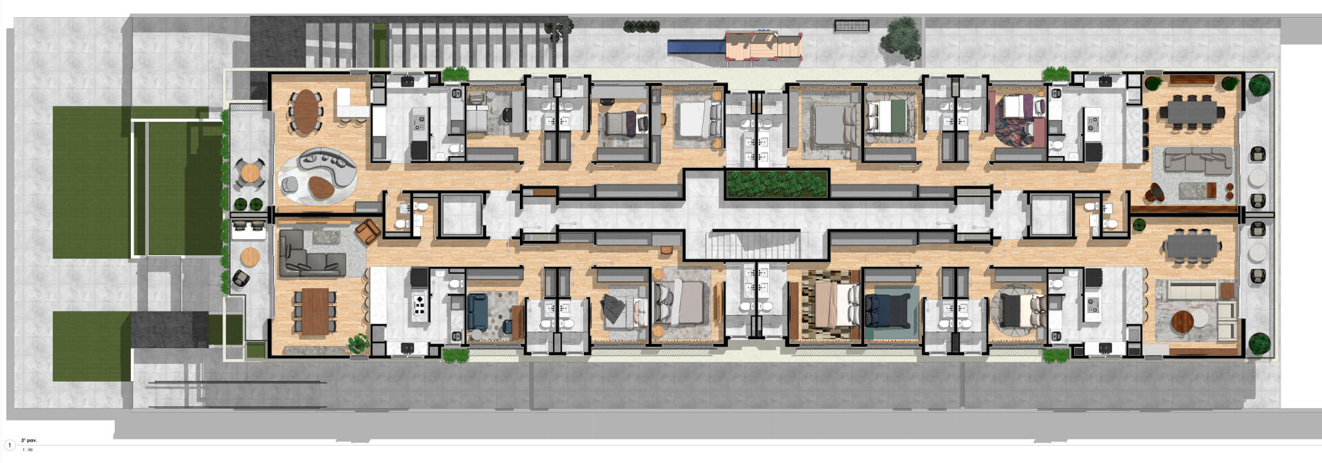 Planta humanizada - 3º pavimento